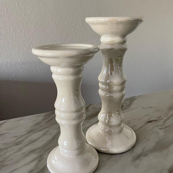 Pair of ceramic candle holders - Picture 3 of 5
